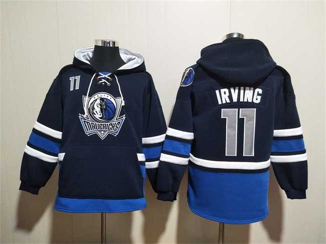 Men's Dallas Mavericks #11 Kyrie Irving Navy Ageless Must-Have Lace-Up Pullover Hoodie,We sell and wholesale Men's Dallas Mavericks #11 Kyrie Irving Navy Ageless Must-Have Lace-Up Pullover Hoodie on line form chian!